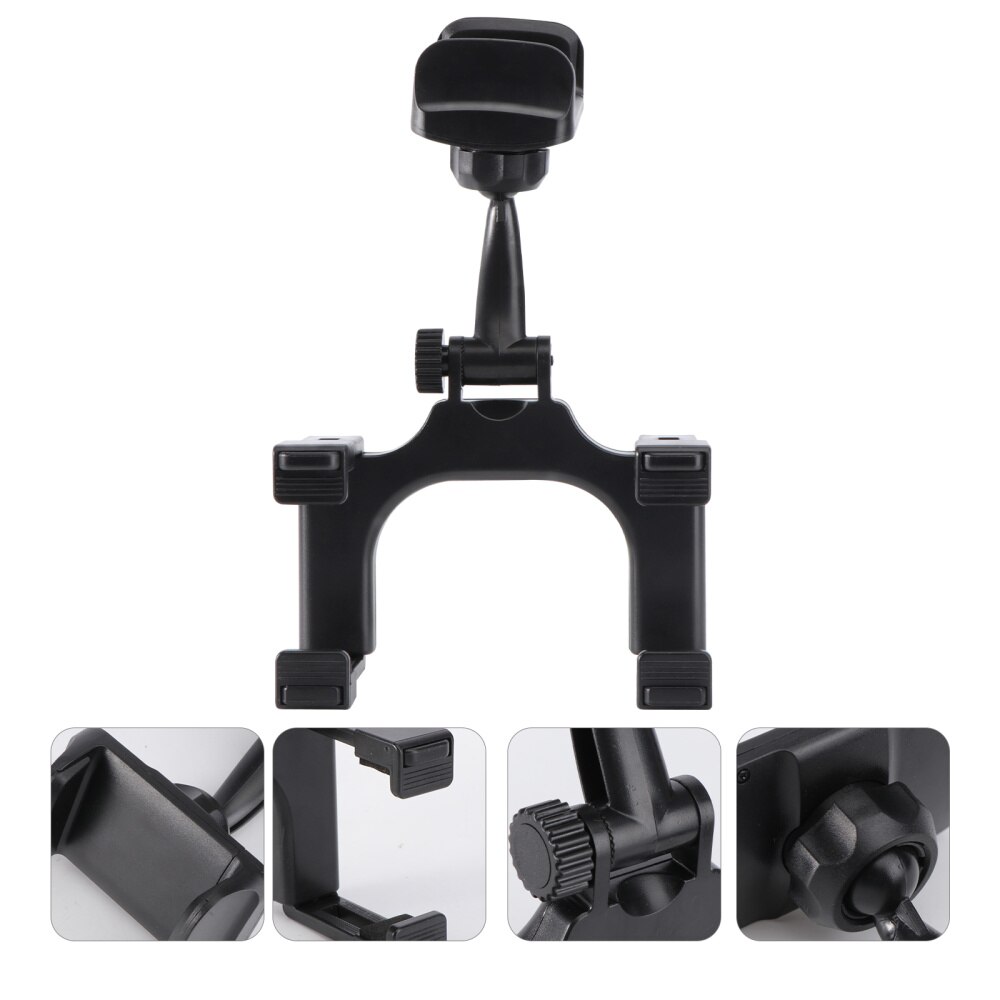 Cell Phone Car Mount Review Mirror Phone Holder Cradle Stand for GPS (Black): Default Title