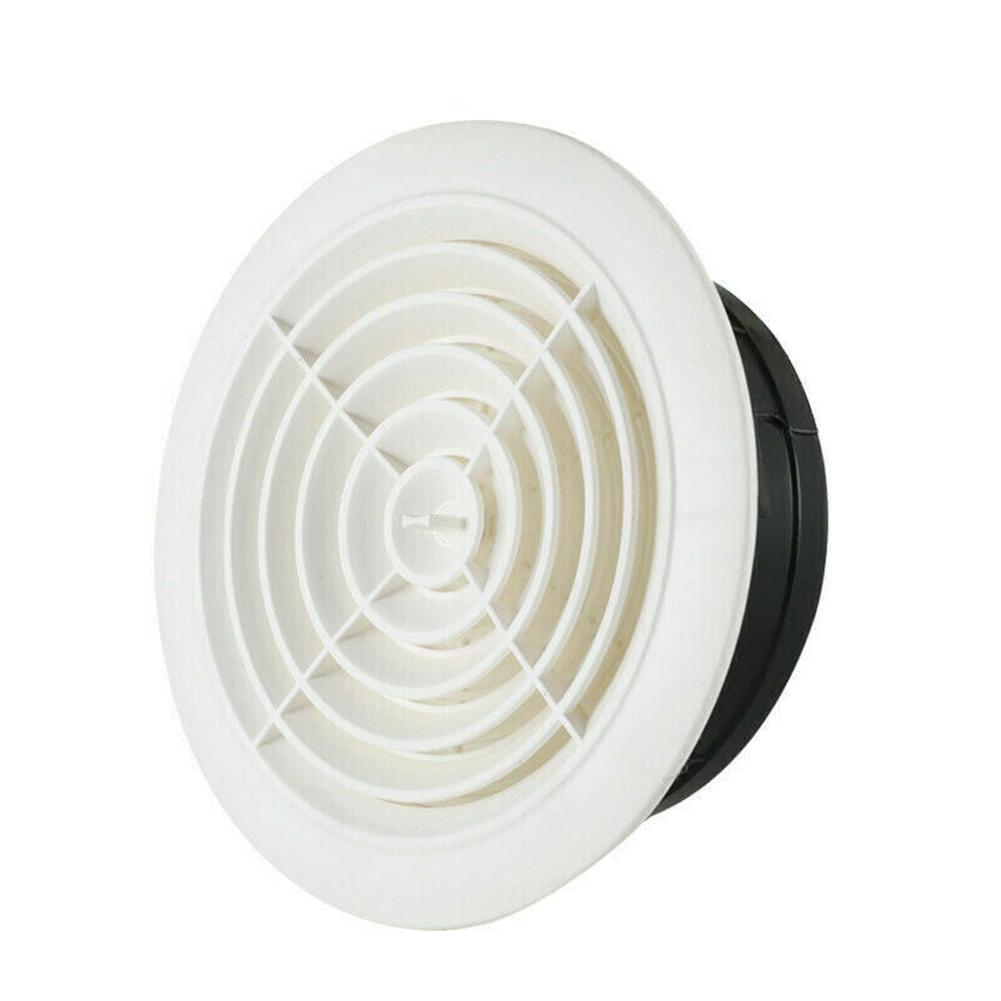 1pc 3/4/5/6 inch Louver Air Vent Grille Exhaust Fan Bathroom Outlet Round Cooling Ceiling Wall Indoor Air Mount Vents Y8B5