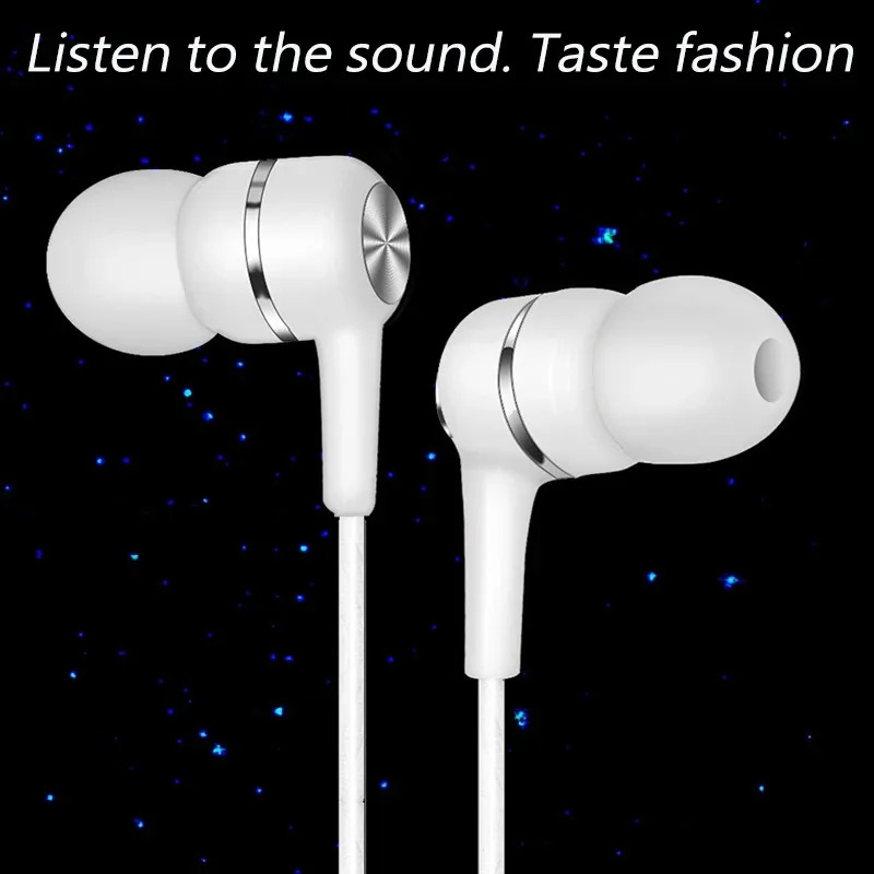 1/2/3/4 Stück Universal 3,5 mm kabelgebundene Kopfhörer Sport-Ohrhörer mit Bass-Telefon-Kopfhörer Stereo-Headset mit Mikrofon-Lautstärkeregler
