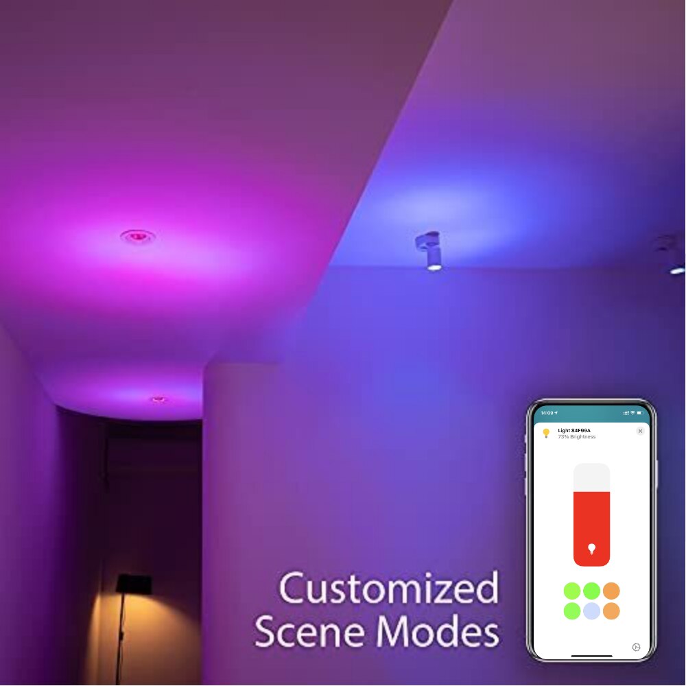 ATHOM Homekit-bombilla inteligente WIFi regulable, 4,5 W, RGBCW, GU10