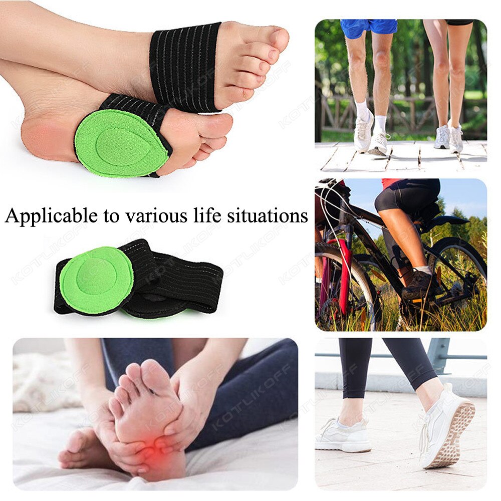 Pain Arch Foot Care Pads For Shoes Shocking Flat Feet Arch Support Plantar Fasciitis Heel Pain Aid Sports Cushioned Accessories