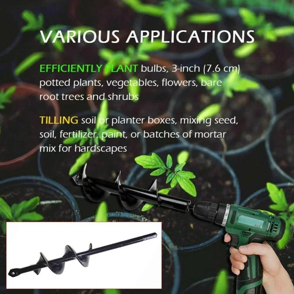 Handboor Charge Elektrische boor Grondbit Irrigeren Planten Vijzel Boor Graven Gat Lamp Plant