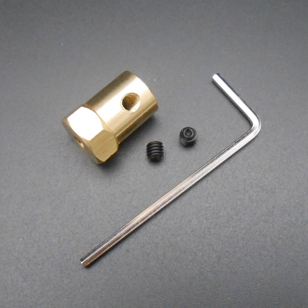 2Pcs X 12MM Hex Brass Shaft Motor Coupling Coupler 2MM 3MM 3.17MM 4MM 5MM 6MM 7MM 8MM L=18MM For Wheel Tyre DC Motor *FD895-902