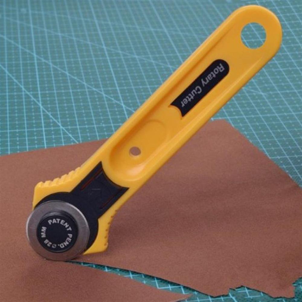 Coupe de tissu à rouleau rotatif, matelassé, lame en acier inoxydable, 28mm