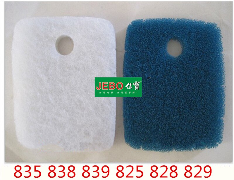 5 st per lot jebo original filter bomull för 835 838 839 825 828 829 exteranl filter tank filter svamp vanlig/biokemisk