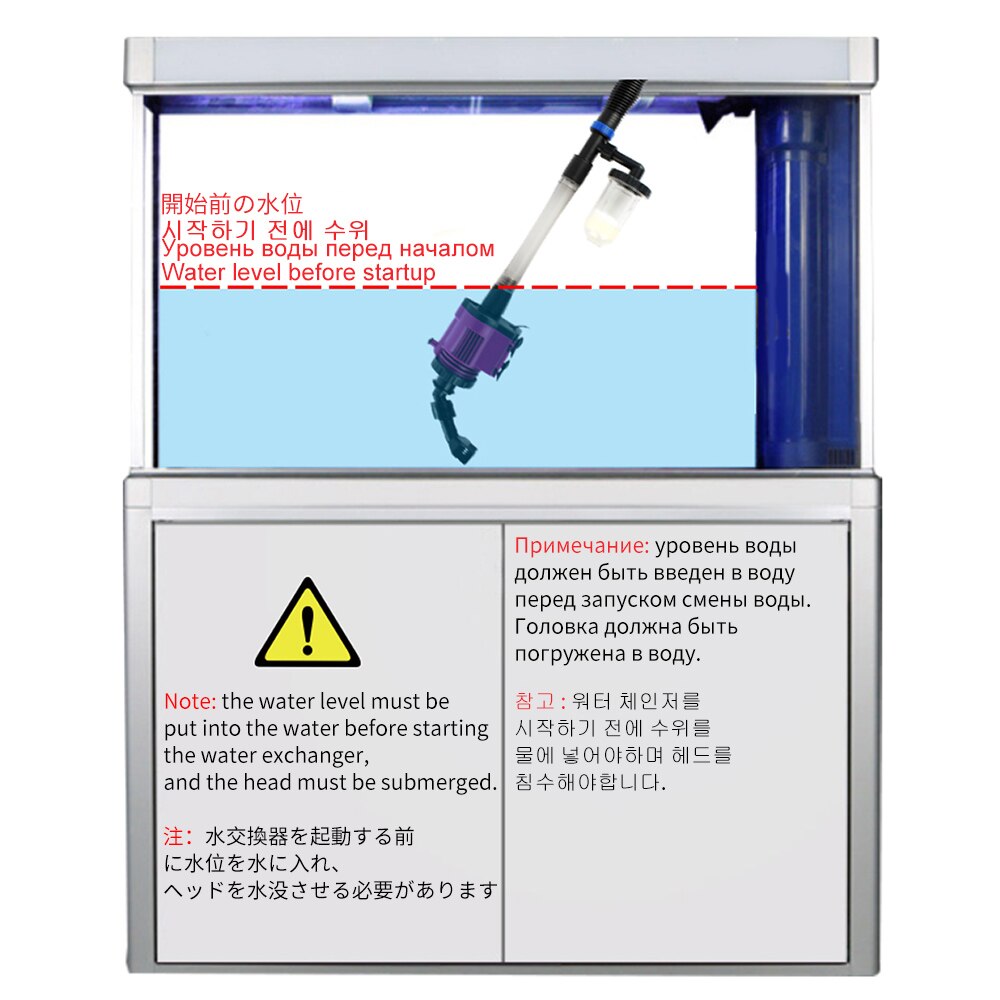 Elektrische Aquarium Fish Tank Water Verandering Pomp Aquarium Schoonmaken Tool Water Changer Bodemreinigers Siphon Filter Pomp 220V