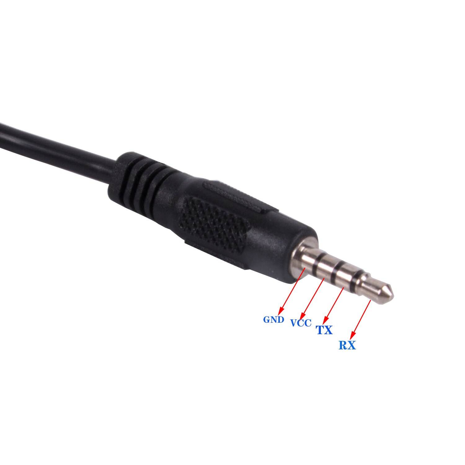 Silicon CP2102 Usb Naar 3.5Mm Stereo Jack RS232 Seriële Adapter Converter Kabel Met 4 Polen Tx Rx Gnd Vcc pinout