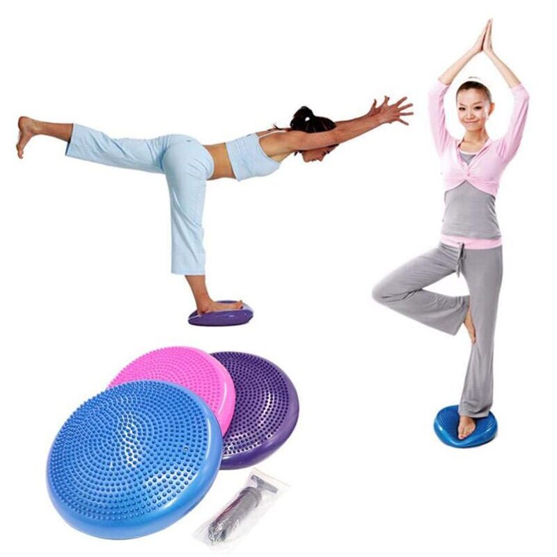 YOOSI Balance Cushion met pomp, 34 cm diameter, opblaasbare