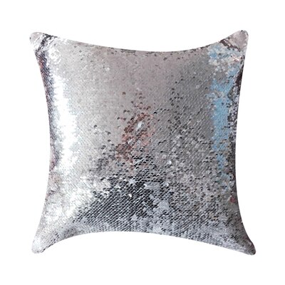 6pcs/lot style Sublimation Blank Magical Sequins item Pillowcase For Sublimation INK Print DIY 40x40cm: Silver