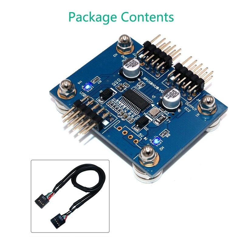 Módulo concentrador USB 2,0 de 3 puertos con Base magnética para escritorio, teclado, ratón, unidad Flash USB