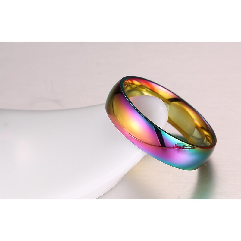 Vnox di tendenza oro-colore donne's squillare Magia colore inossidabile acciaio nozze Fidanzamento anelli