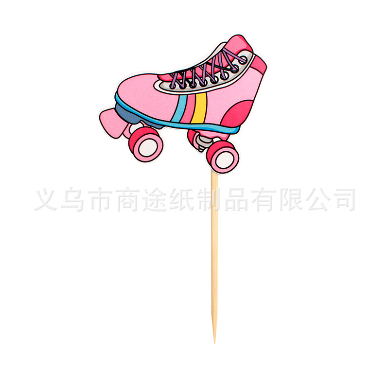 7 stk 90 's hip hop kage topper pink legetøj cupcake toppers til 80s 90s festpynt tilbehør til voksen fødselsdagsfest
