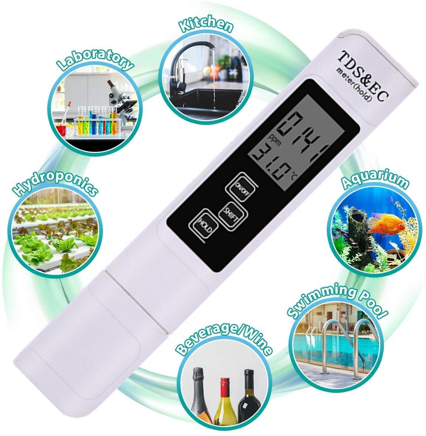 PH Meter Aquarium EC TDS Meter Digital Water Teste... – Grandado