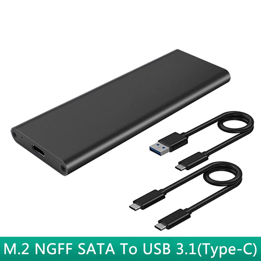 M.2 Sata Ngff Naar Usb 3.1 Type-C Ssd Externe Harde Schijf Gen2 10Gbps Draagbare Solid State Drive hdd Behuizing Adapter Voor Laptops