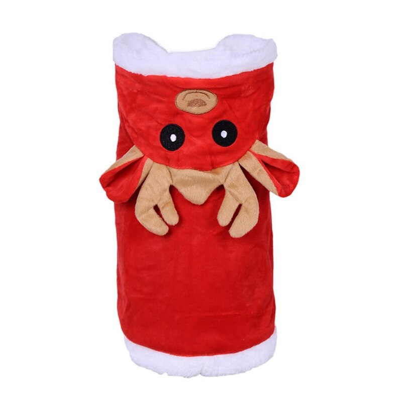 Cartoon Kerst Elanden Hond Cosplay Kostuum Winter Warm Katoen Hooded Mantel Jas Warm Xmas Kleding