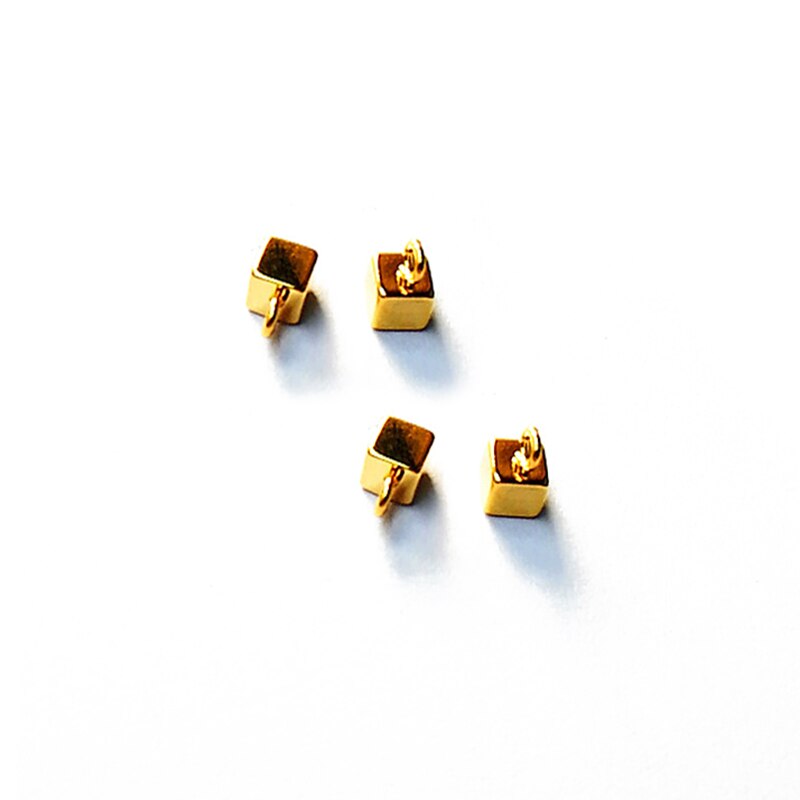 20PCS/lot Stainless Steel Geometric Small Square Box Cube Charms For Jewelry Making DIY Cube Charm Pendants Jewelry Accessories