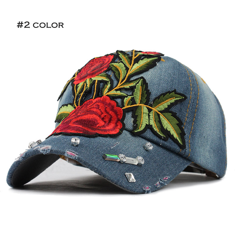[flb] vil ikke lade dig ned baseball cap rose snapback cap hatte til kvinder cowboy bomuld sommer og efterår hatte kvinder hat: F242 2 farver