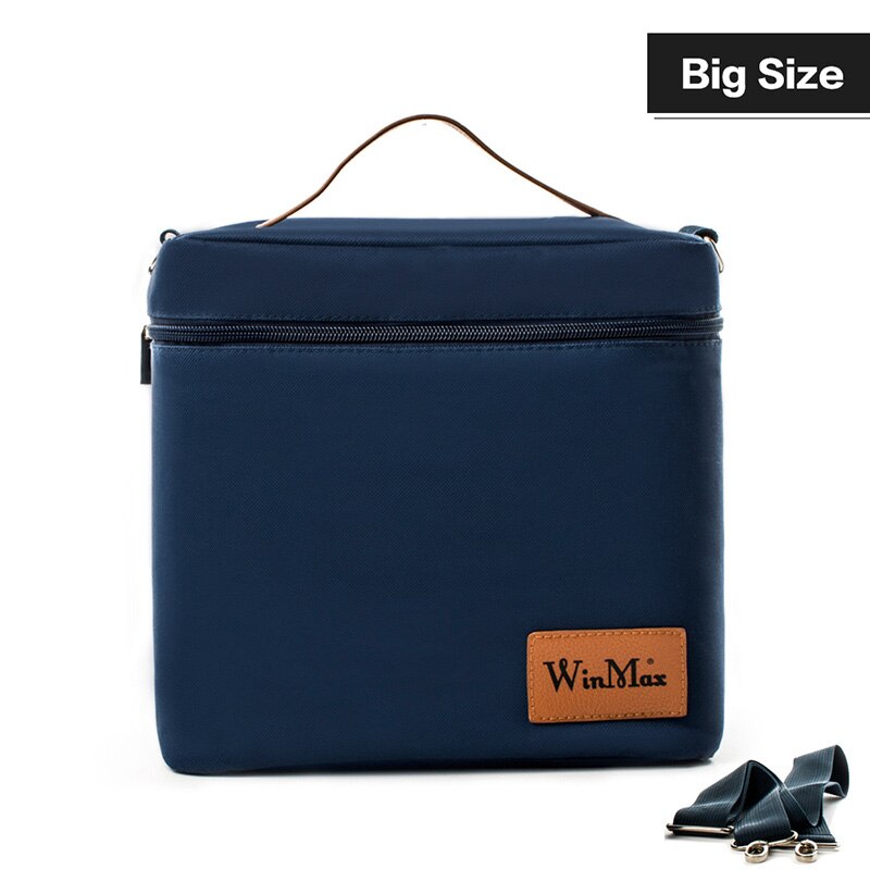 Winmax Outlet Black Insulated Daily Lunch Bag Box Sets Portable Big Container Food Thermal bag Picnic keep Cooler Bags 4 colors: big blue