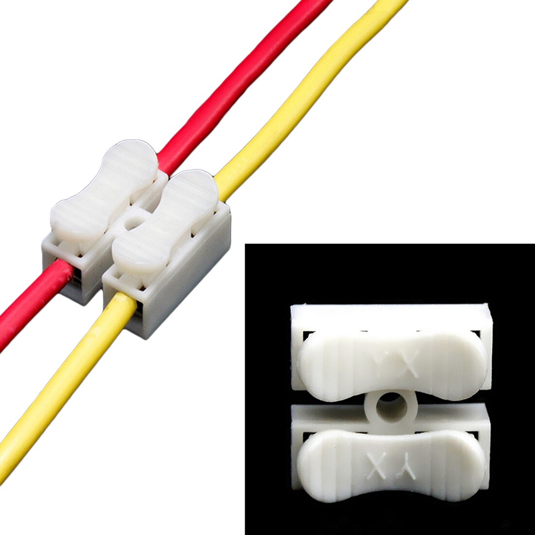 Quick Splice Lock Wire Terminals 30pcs 2 Pins Electrical Cable Connectors CH2