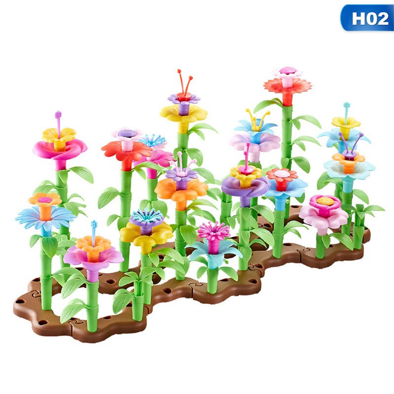 Creatieve Diy 3d Kleine Tuin Speelgoed Voor Kinderen Simulatie Van Kids Interactieve Bloemstuk Educatief Speelgoed Voor Kinderen: 104pcs