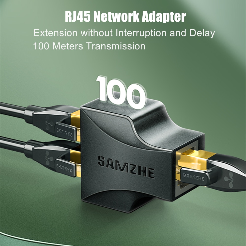 RJ45 Connector Ethernet Cable Adapter Lan Cable Extender Splitter Internet Cable Connection Female to Female 1 Input 2 Output