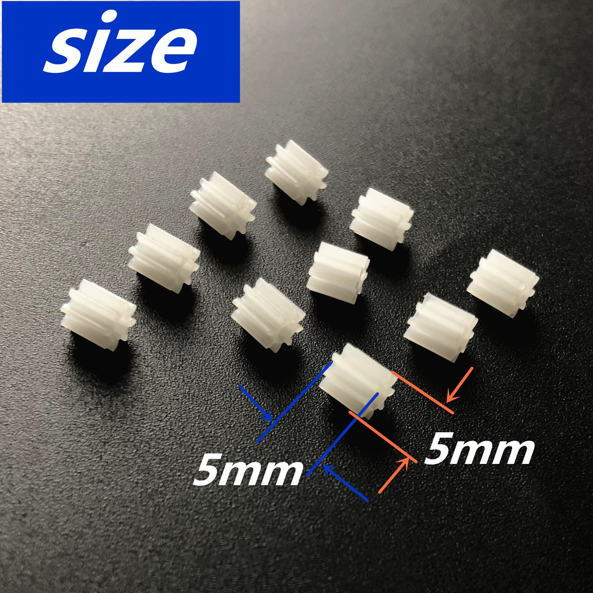 30Pcs 8-2A 0.5 Modulus 9 Teeth Plastic Gear Cog for 2mm Toy Car Motor Shaft Mini Plastic Motor Shaft Gear toy gear