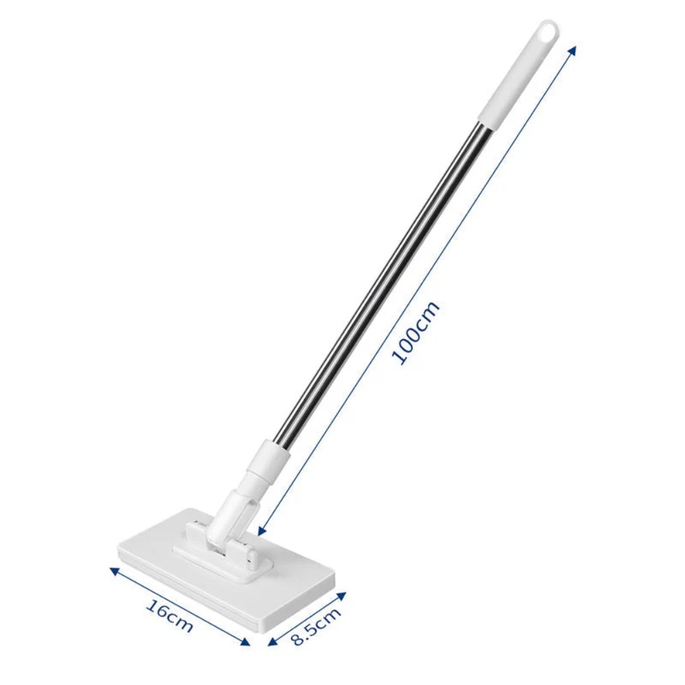 met 3 herbruikbare doeken Handsfree mop 360 ° Draaiende kop klem automatische mop clip lui mop vloerreiniging: Rood