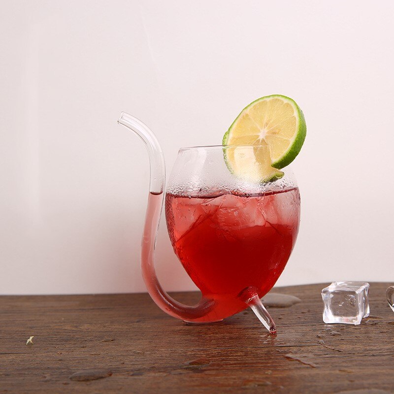 2Stck Kreative Halloween Wein Glas Whiskey Bahre Cocktail Saft Glas Tasse Mit Stroh Heimat Küche Bar Party Getränk 300ml