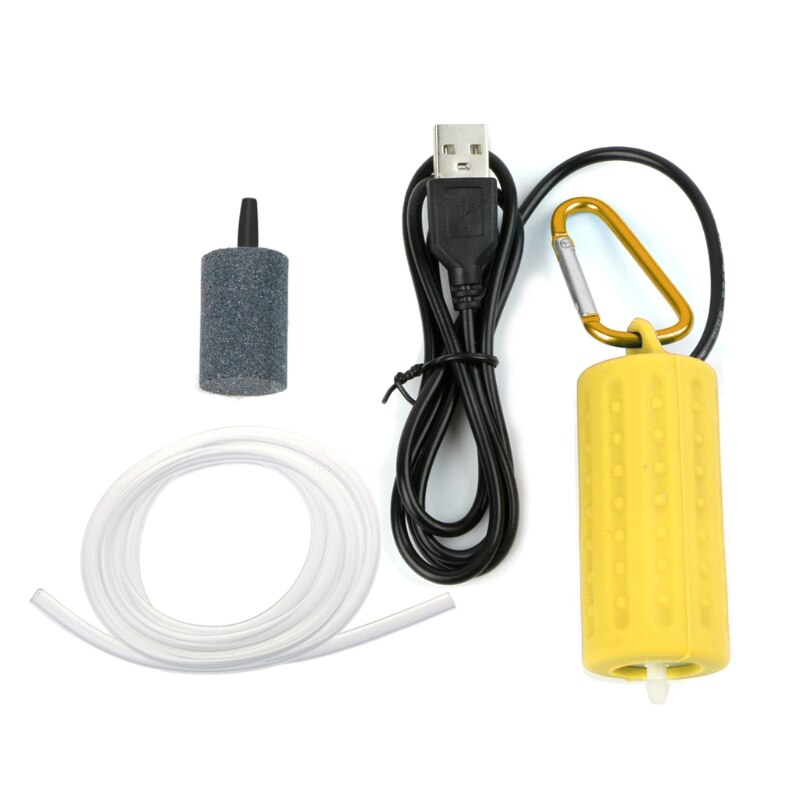Bärbar mini usb akvarium akvarium syrgas luftpump tyst energi spara kompressor: Y