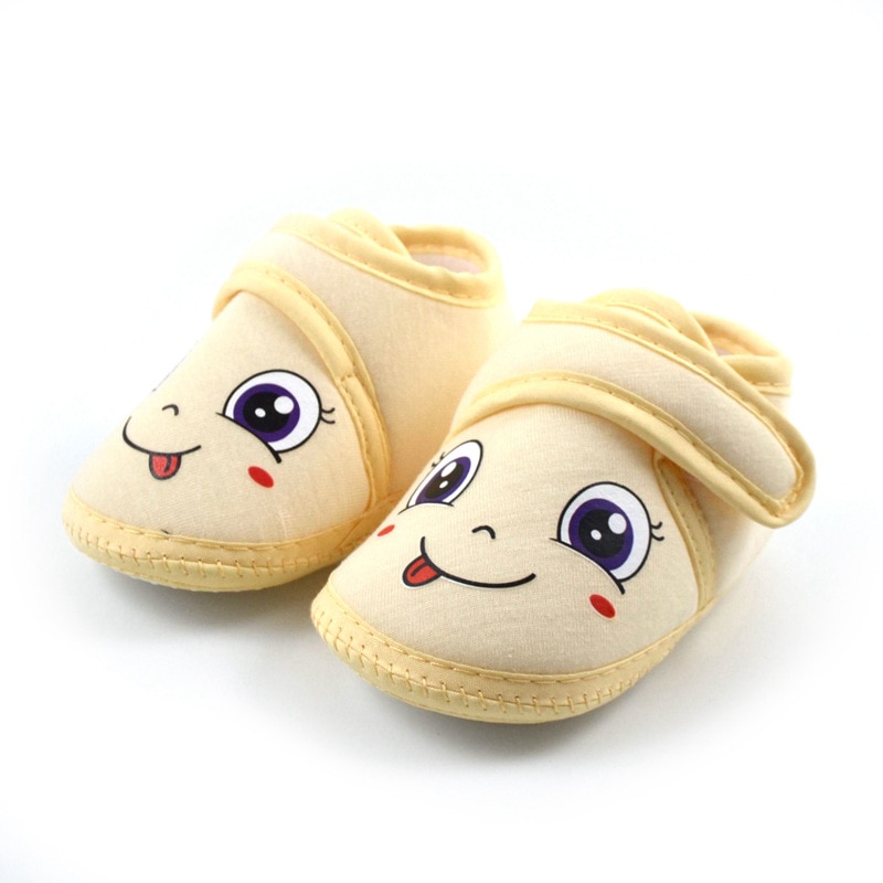 DOGEEK Spring Cute Baby Shoes Cribe Shoes Soft Sole Non-slip Cartoon Baby Toddler Shoes Infant Boy Girl First Walking Shoes: YELLOW / 7-12 Months(11.5cm)