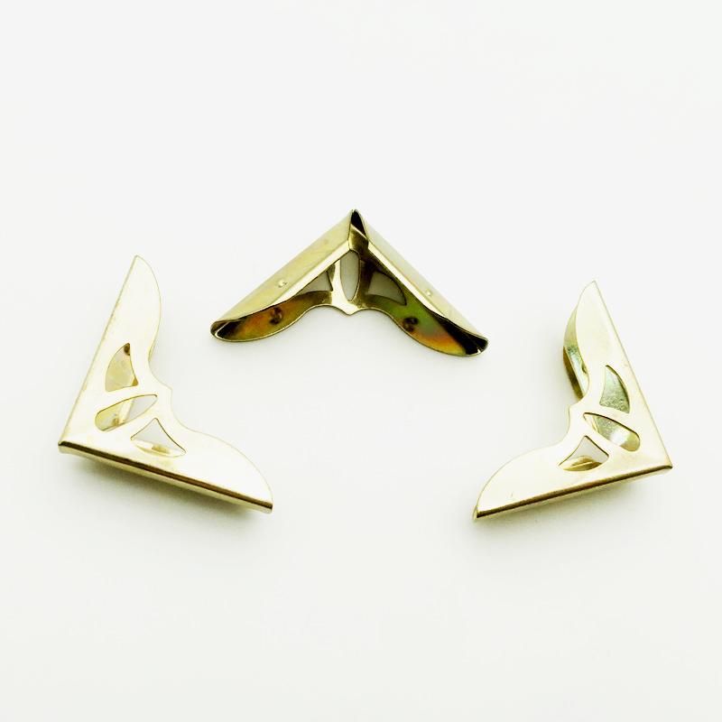 Metal dorado Esquineros para libro, para álbumes de fotos, carpetas, decoración de álbum de recortes, 30x30x9mm, 30 Uds. Por paquete