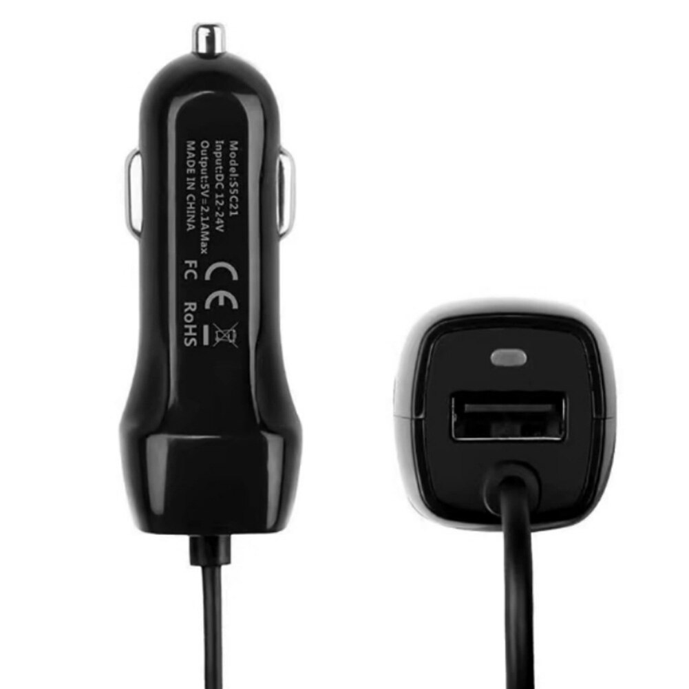 3.1a/15w micro-usb-typ-c-autoladegerät-adapter mit spiralkabel und usb-a-anschluss für samsung-, huawei-, xiaomi-, iphone- und ipad-ladegeräte