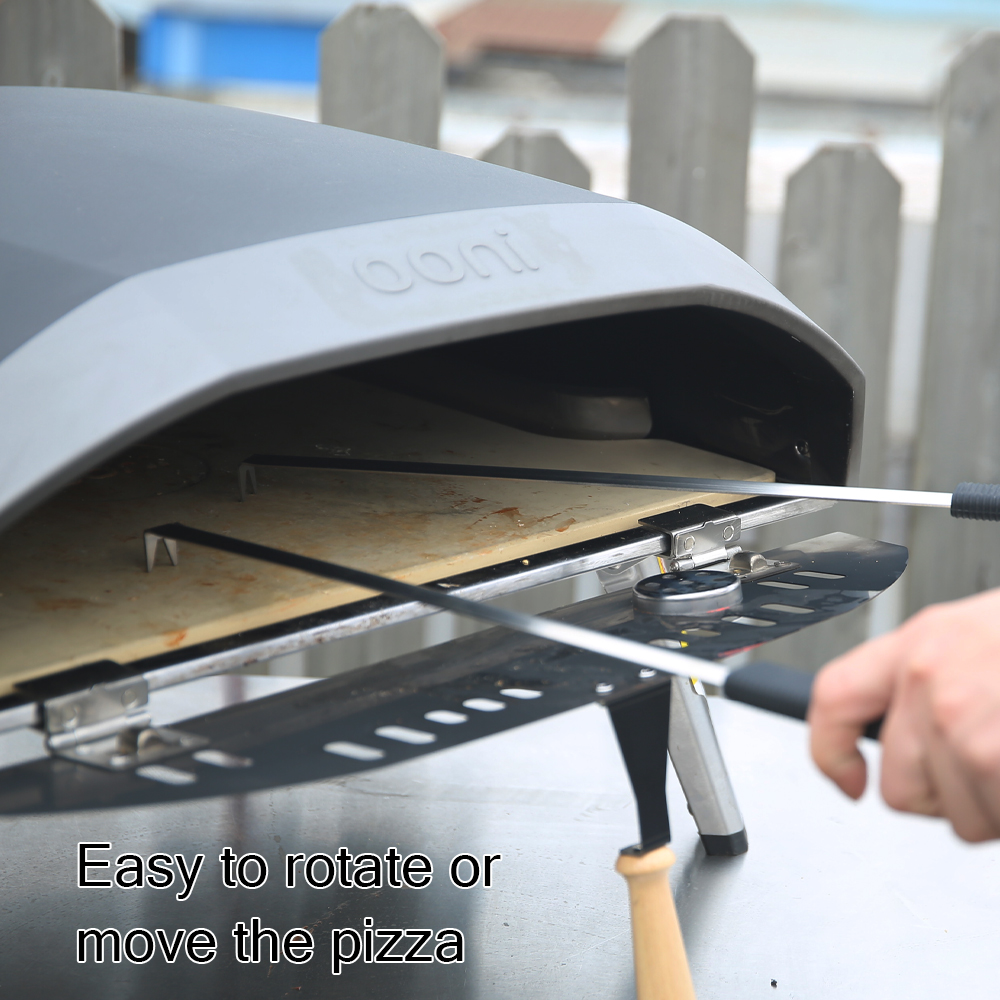 SHANGPEIXUAN Pizza Spinner Draaivork 19 inch RVS Pizza Turner Pizza Outdoor Pizza Gereedschap Oven Accessoires