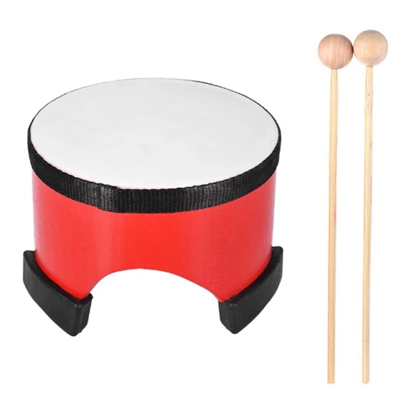 Tambor de mano Orff de 6 pulgadas, instrumento de percusión, instrumentos de madera para niños y niñas, mano de baile, tambores de juguete