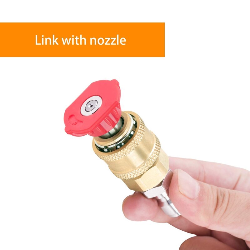 3 Pack Pressure Washer Coupler, Quick Connect Fittings 1/4 Inch Quick Coupler Female NPT Socket