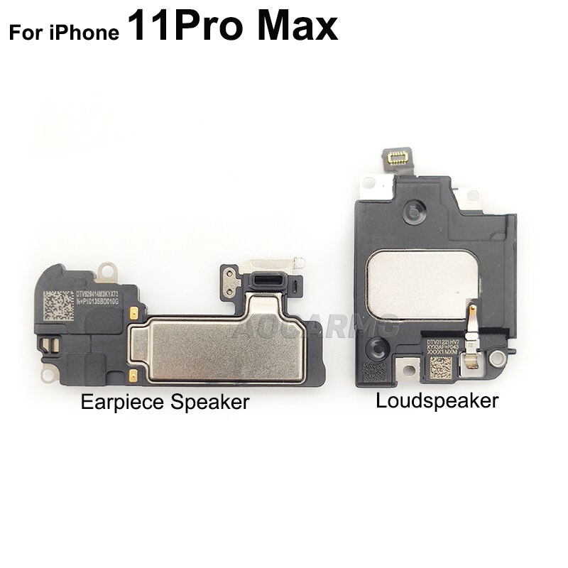 Aocarmo pour iPhone 11 Pro Max haut-parleur d'oreille haut-parleur haut-parleur haut-parleur sonnerie pièce de rechange: Full Set