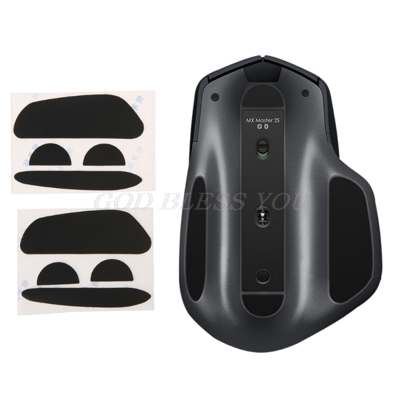 SG Store 2 stuks draadloze muisvoeten vervanging compatibel met Logitech MX Master 2/2s gaming muis voeten skates sticker (zwart