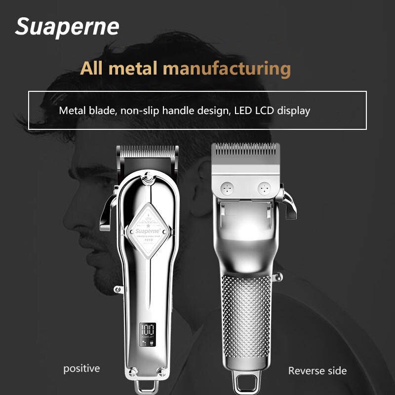 trimmer for men in stock Rechargeable hair clipper metal hair clipper cutter mower cutting machine Razor trimmer clippers beard
