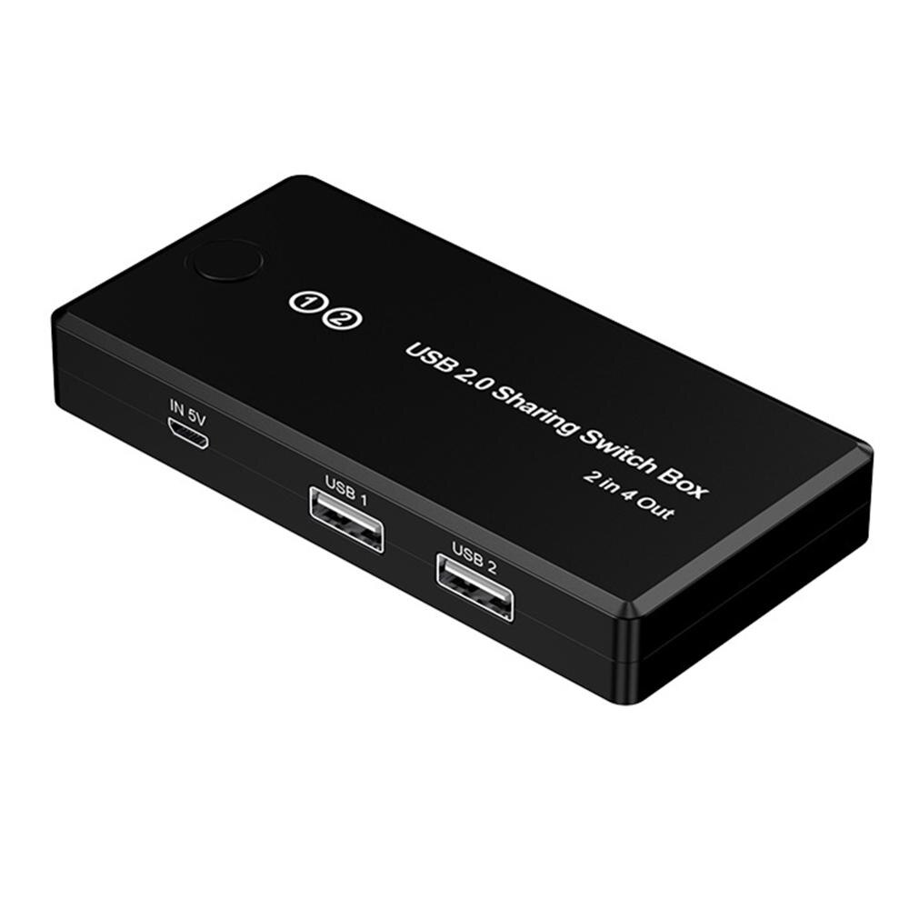 2 in 4 out USB 2.0 Peripheral Sharing Switch 2 PCs Sharing 4 USB Devices USB Switch KVM VGA Switcher Splitter Box: Default Title