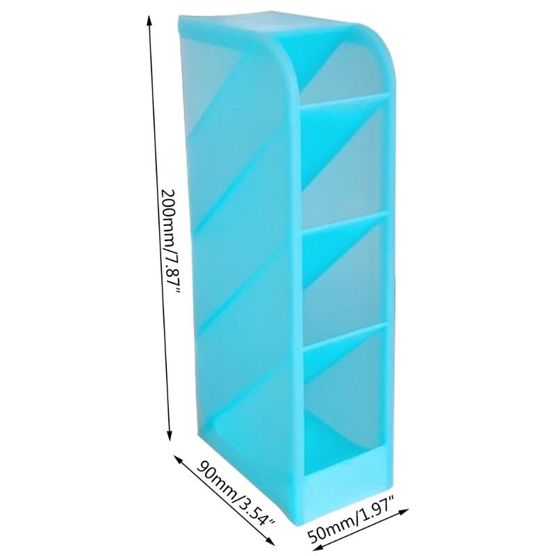 Multifunctional 4 Grid Desktop Organizer Pen Holder Makeup Storage Box School Office Accessories Stationery