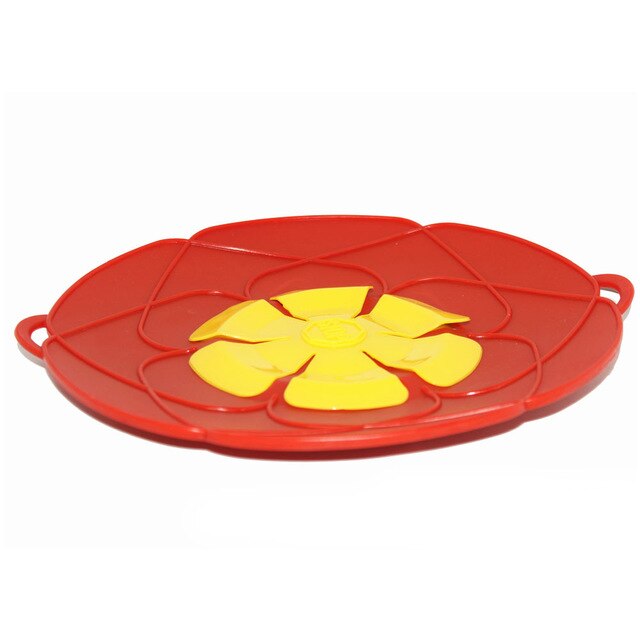 Household Silicone Pot Lid Anti-overflow Lid Pot Lid Kitchen Accessories Cookware Kitchen Accessories Gadgets: Red