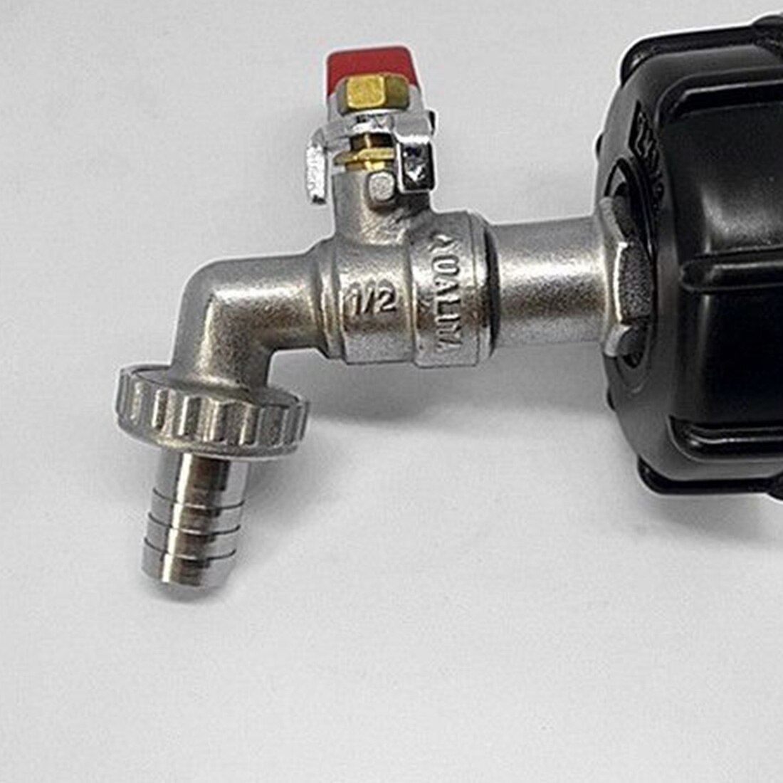 S60X6 Water Tank Tap Fuel Adapter With 1/2" Hose Connector Oil Fine Flow Thread Snap On IBC Garden Brass Assembled