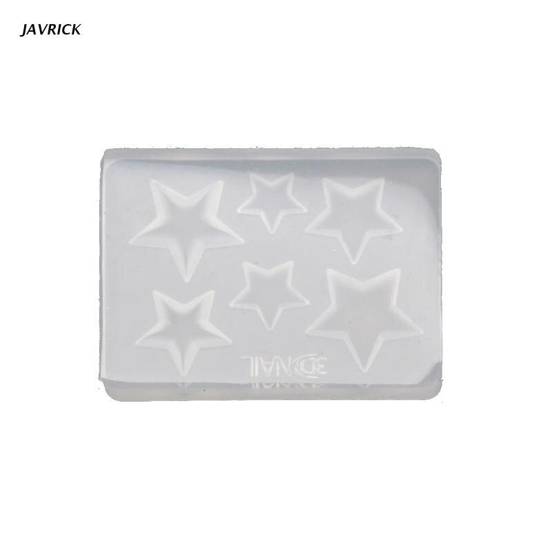Handmade Mini 3D Carving Star Nail Art Silicone Mold Small Star Charm Resin Casting Mold 3D Star Jewelry Making Tools X5QD