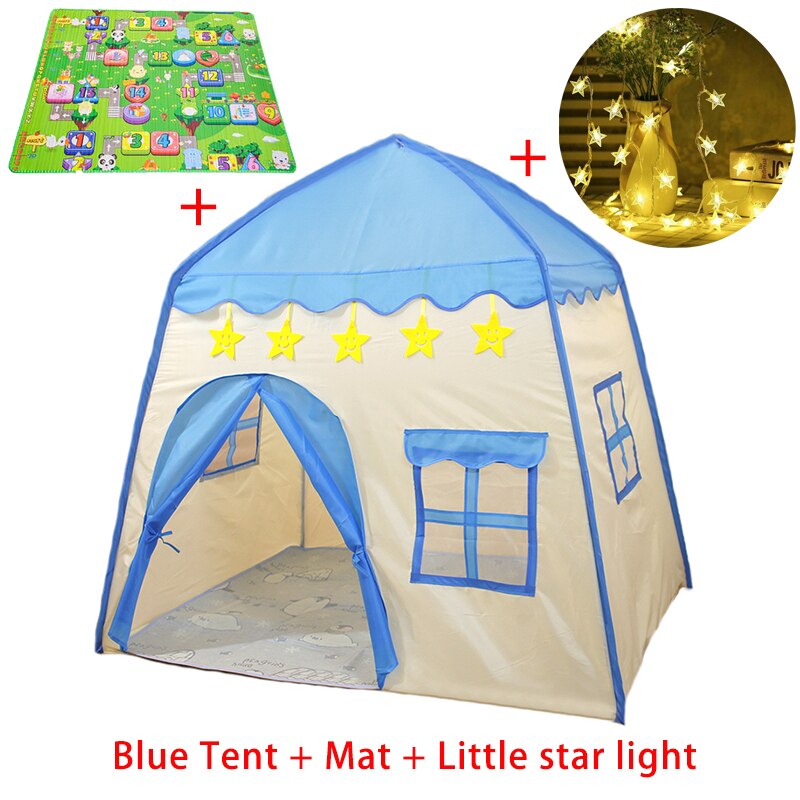 Giocare Tenda Per I Bambini Tenda dei Giocattoli Per Le Ragazze Della Principessa Castello Protable Casa del Gioco della Tenda Wigwam Per Bambini Brithday regalo: Set 05