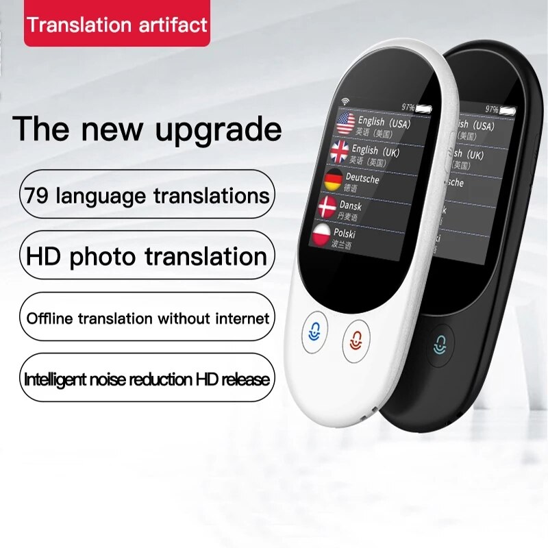 Traducteur intelligent de photos vocales instantanées, écran tactile de 2.4 pouces, Wifi, prise en charge hors ligne, traduction multilingue Portable