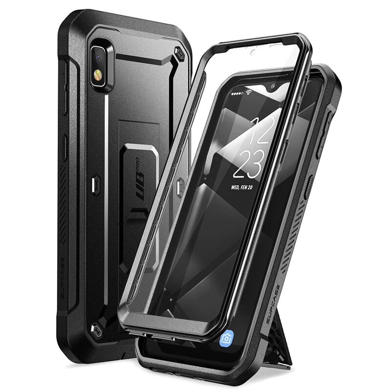 Supcase Voor Samsung Galaxy A10e Case ) ub Pro Full-Body Robuuste Holster Case Met Ingebouwde Screen Protector &amp; Kickstand: Black