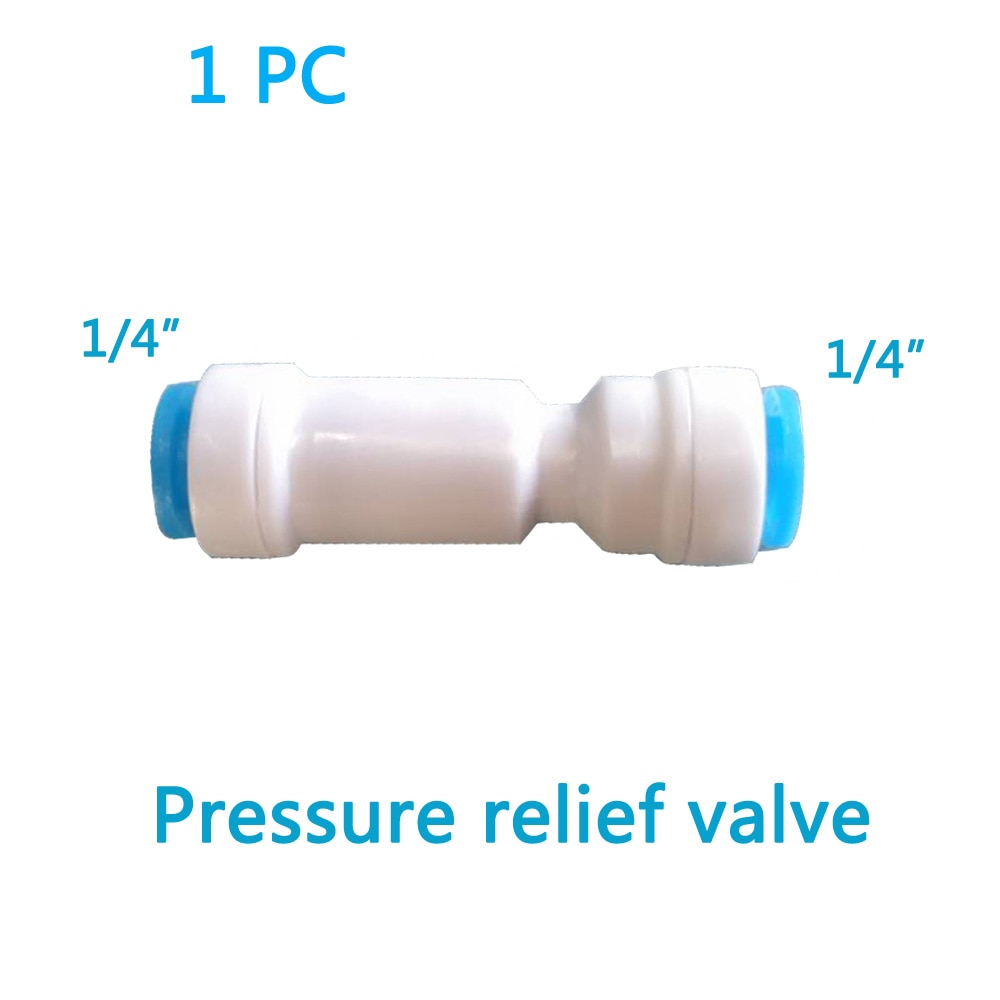 1PC 1/4"Water Pressure Relief Valve Water Pressure Reducing Regulator 1/4"OD Hose Quick Connection RO Reverse Osmosis System