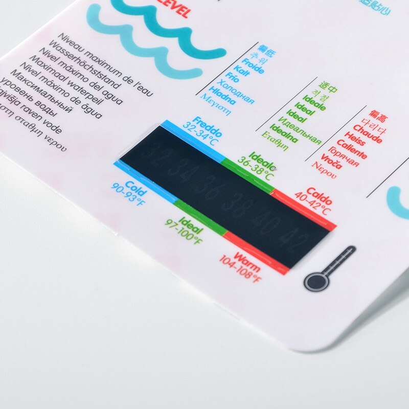 Tarjeta de termómetro de agua, tarjeta de medición de temperatura del agua, herramienta de baño de Casa para baño de bebé, bañera infantil, 10 Uds.