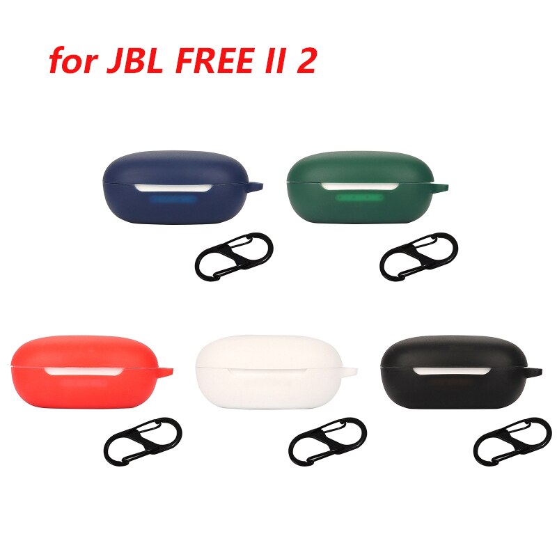 Boîtier pour écouteurs sans fil JBL Free II 2, housse en Silicone, résistant aux chocs, Anti-poussière, lavable