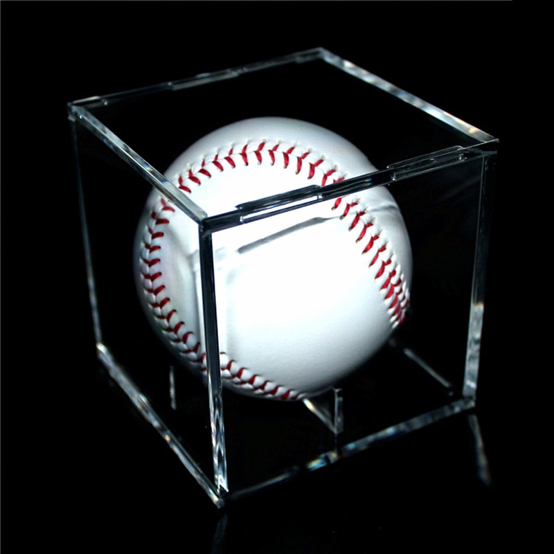 Acrylic 9 Inch Baseball Box Display Golf Tennis Ball Transparent Case for Souvenir Storage Box Holder UV Protection Dustproof